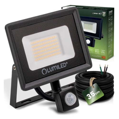 Naświetlacz LED 50W ZONER 4000K IP44 z czujnikiem