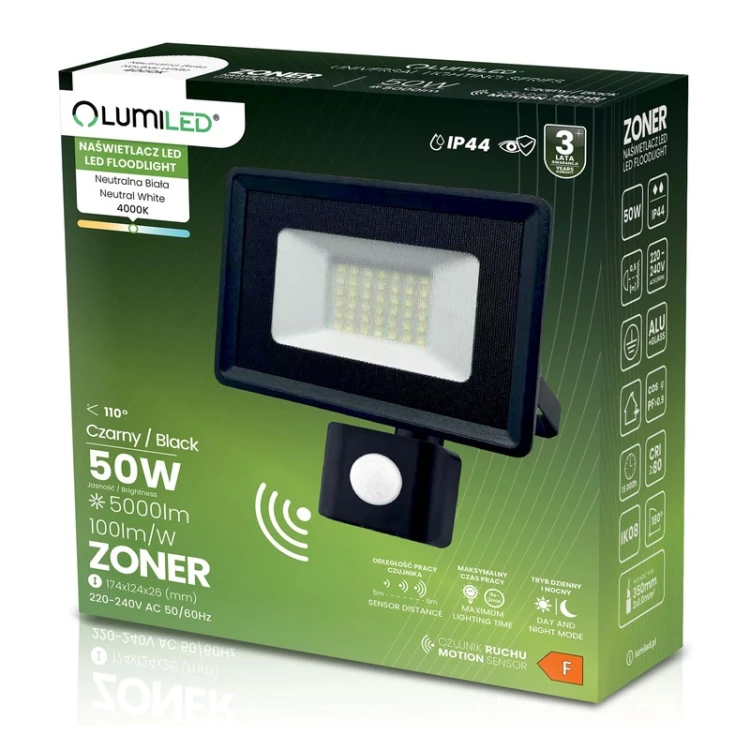 Naświetlacz LED ZONER biała neutralna 50W