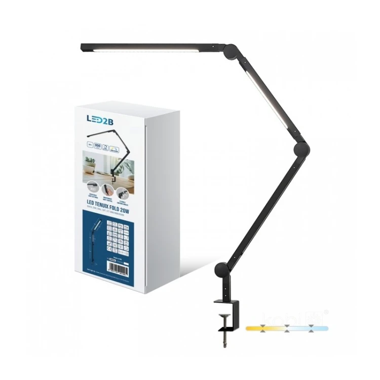 Lampka biurkowa LED TENUIX FOLD 2 20W CCT czarna