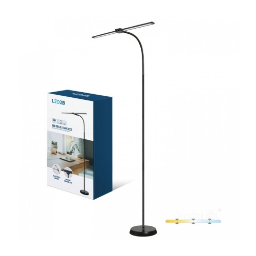 Lampka podłogowa TEILO 2 14W 3CCT czarna