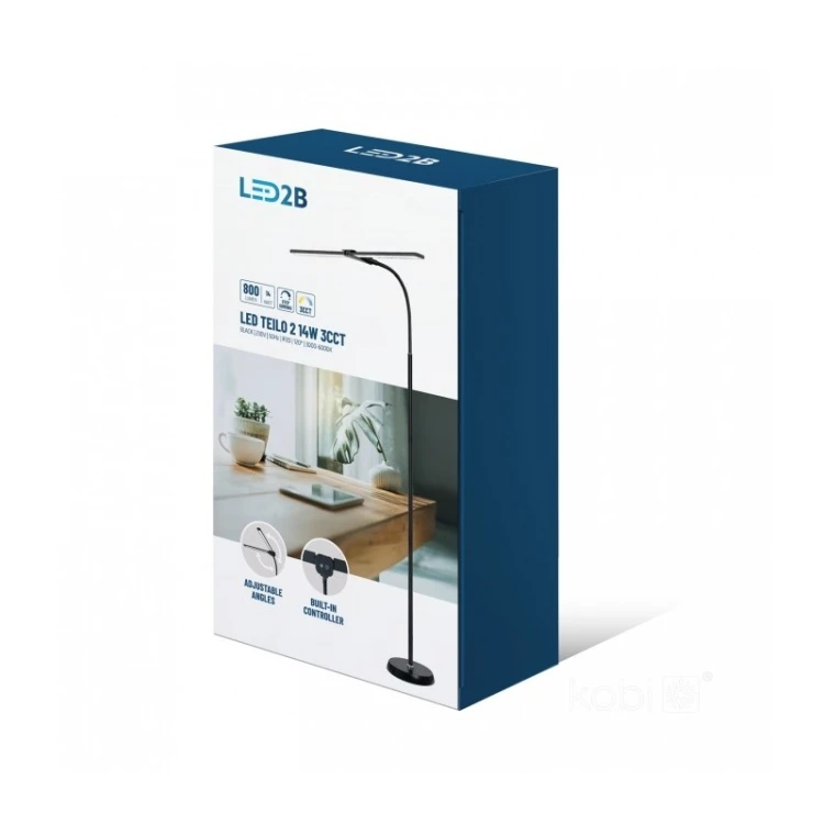 Lampa LED TEILO 2 14W 3CCT czarna stojąca