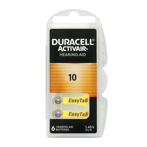BATERIA do aparatów słuchowych ActivAir 10 blister Duracell 6szt