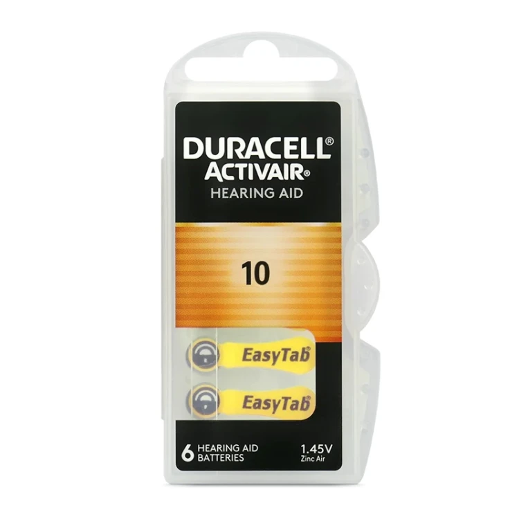 BATERIA do aparatów słuchowych ActivAir 10 blister Duracell 6szt