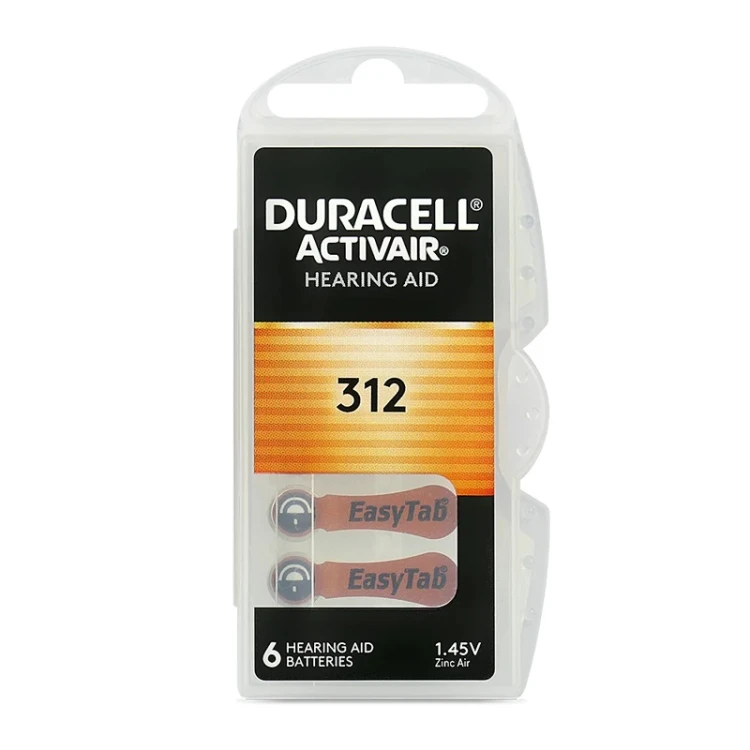 BATERIA do aparatów słuchowych ActivAir 312 blister Duracell 6szt