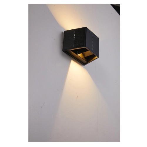 Lampa solarna ścienna LED CUBE 50lm biała ciepła