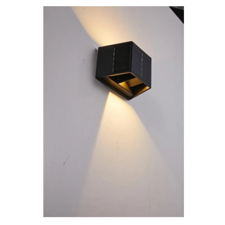 Lampa solarna ścienna LED CUBE 50lm biała ciepła