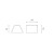 Wymiary kinkietu solarnego LED CUBE IP54 3000K czarny