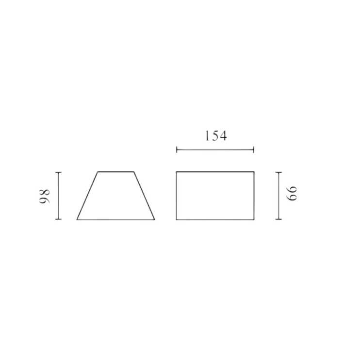 Wymiary kinkietu solarnego LED CUBE IP54 3000K czarny