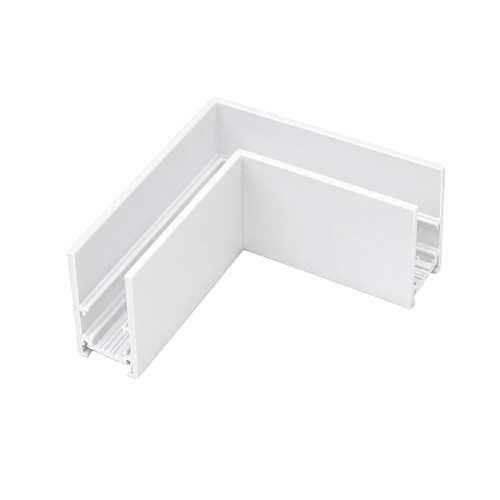 Łącznik kątowy natynkowy biały do szyn magnetycznych Magnetic 48V