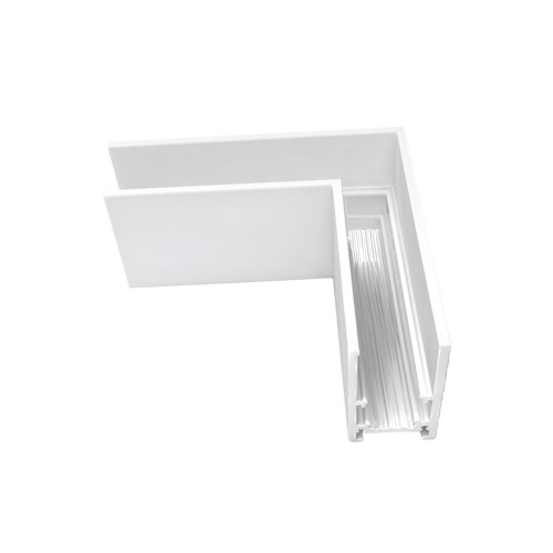 Biały narożnik do szyn magnetycznych natynkowych Magnetic 48V