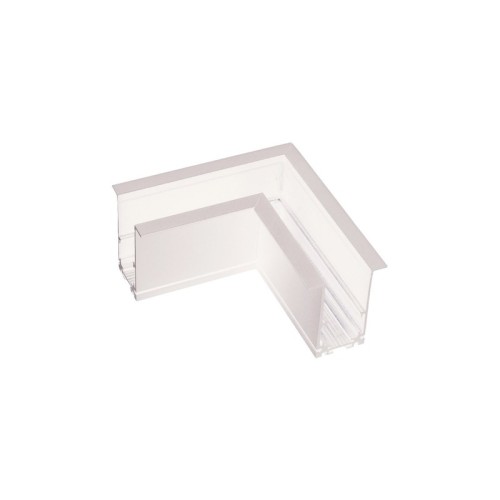 Łącznik biały kątowy do szyny magnetycznej wpuszczanej – narożnik Magnetic 48V