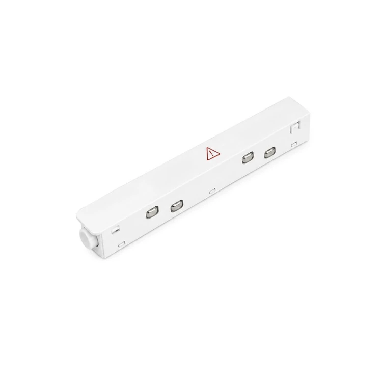 Łącznik biały prosty do szyn magnetycznych – element połączeniowy Magnetic 48V