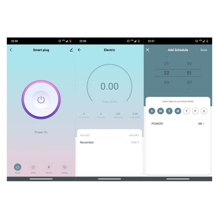 Smart gniazdko Zigbee Tuya 260V do monitorowania energii