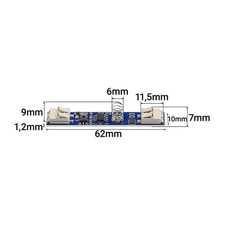 Wyłącznik dotykowy ściemniacz LED PWM 12/24V 60/100W do taśm umieszczonych w profilach aluminiowych