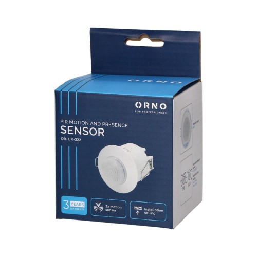 Czujnik ruchu 360° ORNO z 3 sensorami 1200W