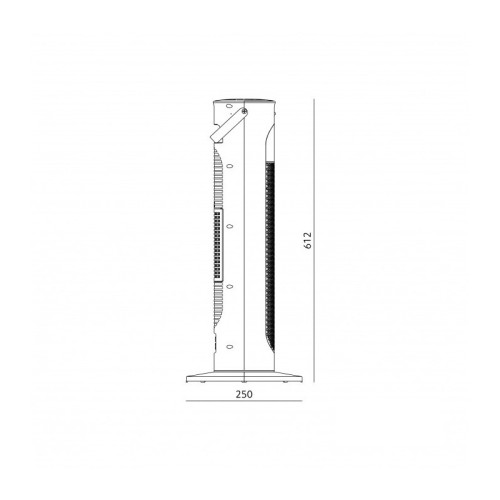Wymiary termowentylatora ceramicznego RIN 2000W Windstar