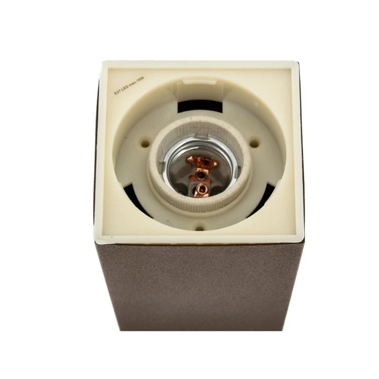Lampa ogrodowa E27 w kolorze corten 80 cm CUBE