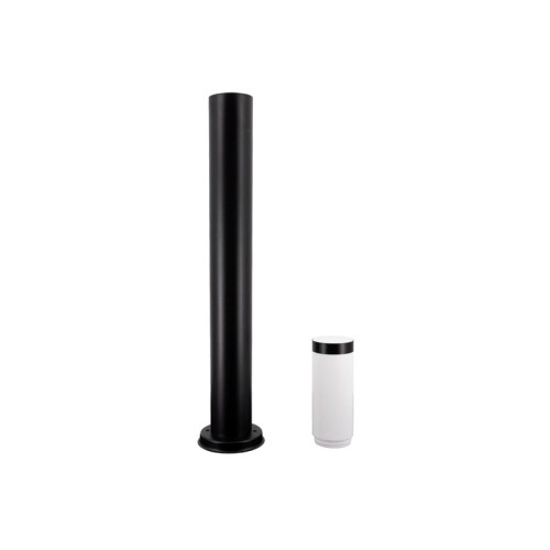 Okrągła lampa ogrodowa stojąca E27 80 cm CUBE czarna