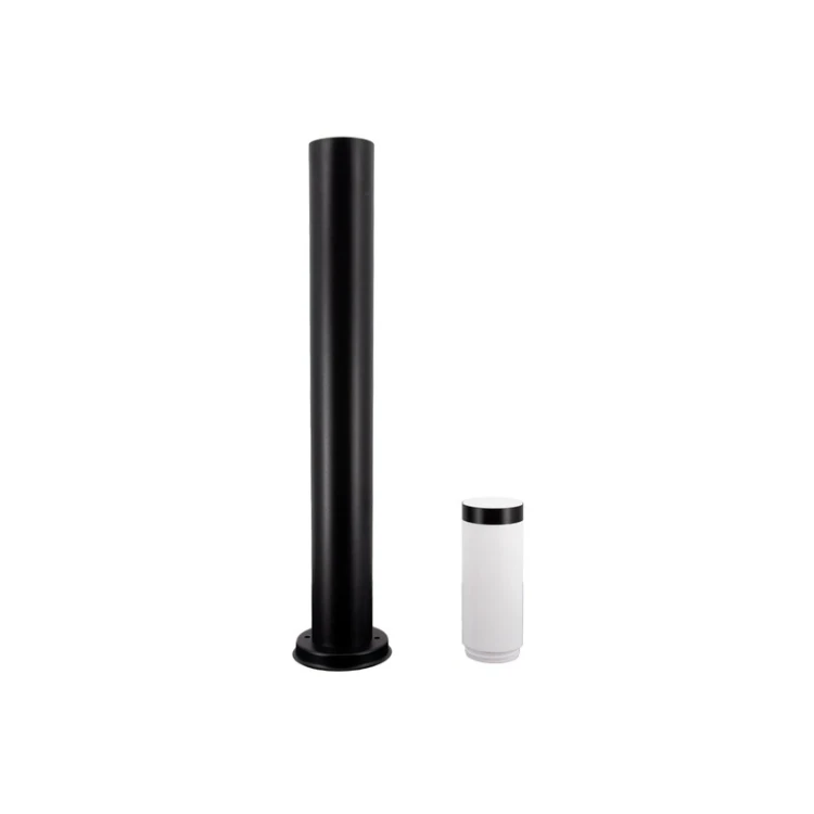 Okrągła lampa ogrodowa stojąca E27 80 cm CUBE czarna