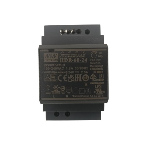 Zasilacz LED 60W 24V 2,5A na szynę DIN Mean Well