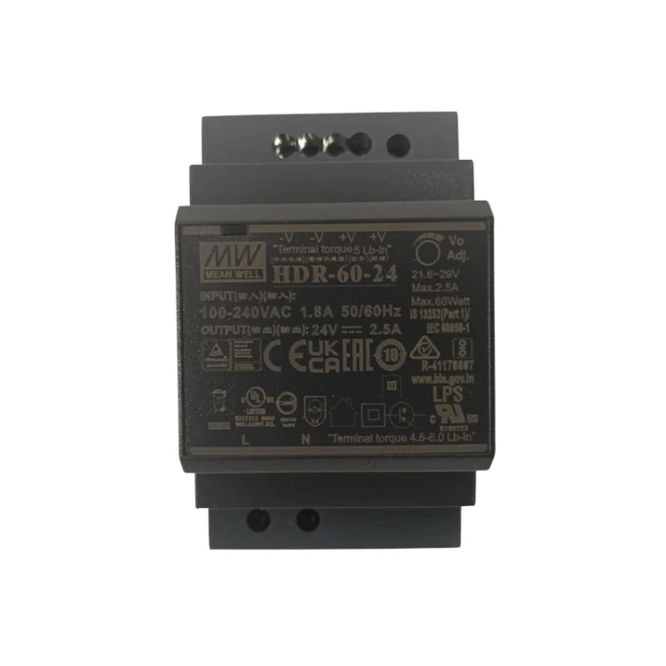 Zasilacz LED 60W 24V 2,5A na szynę DIN Mean Well