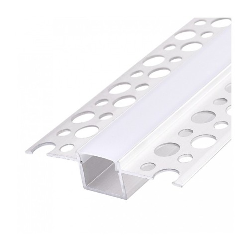 Profil aluminiowy biały KG01 podtynkowy z kloszem mlecznym 1 m