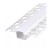 Profil aluminiowy biały KG01 podtynkowy z kloszem mlecznym 1 m