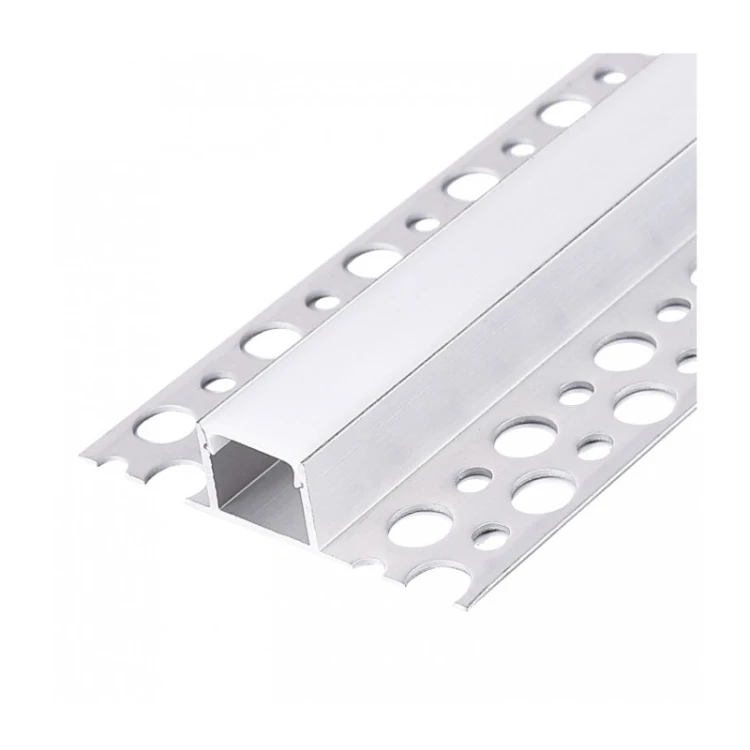 Profil aluminiowy anodowany srebrny KG02 podtynkowy z kloszem mlecznym 1 m