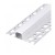 Profil aluminiowy anodowany srebrny KG02 podtynkowy z kloszem mlecznym 2 m