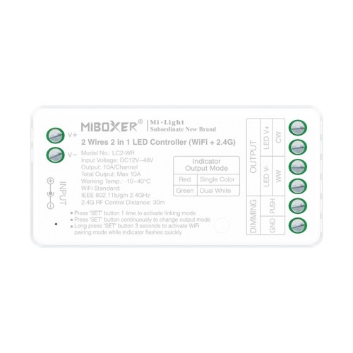 terownik LED 2w1 MONO/CCT 2 przewody 12A - LC2-WR_1