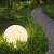 Lampa ogrodowa LED solarna wbijana 40cm RGBW kula do ogrodu NAZIEMNA z pilotem_biała ciepła