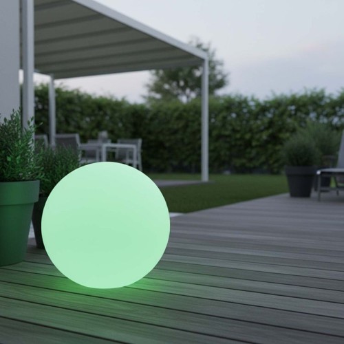 Lampa ogrodowa LED solarna wbijana 50cm RGBW kula do ogrodu NAZIEMNA z pilotem rgb