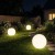 Lampa ogrodowa LED solarna wbijana 50cm RGBW kula do ogrodu NAZIEMNA z pilotem biała ciepła