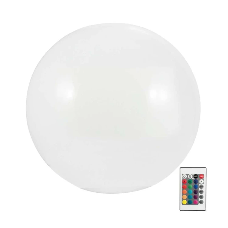 Lampa ogrodowa LED solarna wbijana 50cm RGBW kula do ogrodu NAZIEMNA z pilotem