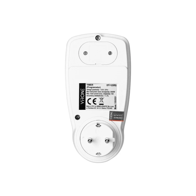 Elektroniczny wyłącznik czasowy do gniazdka Schuko Virone