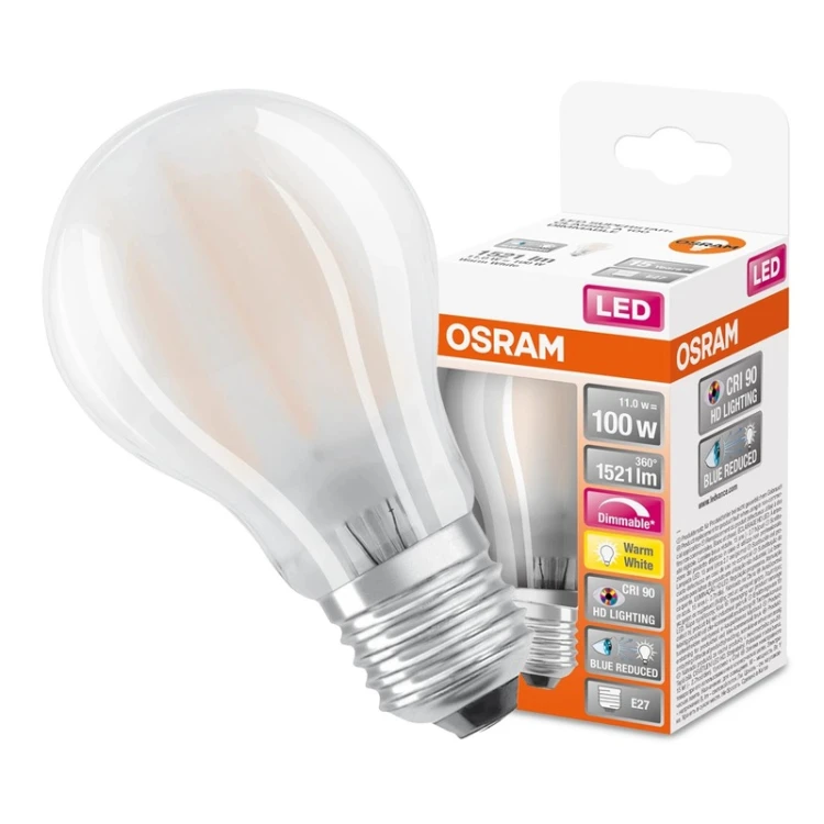 Żarówka LED Osram E27 11W A60 biała ciepła ściemnialna