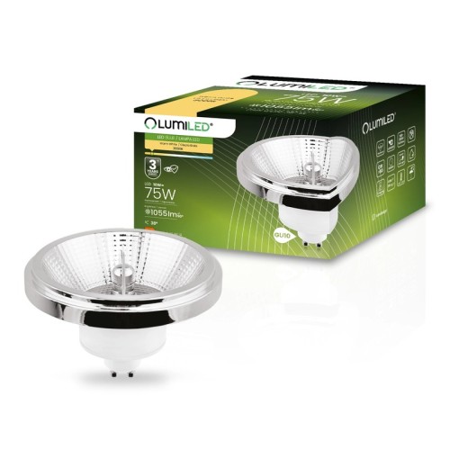 Żarówka LED GU10 ES111 10W biała ciepła 38° srebrna