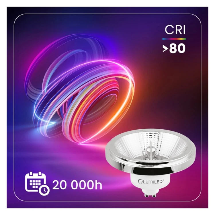 Żarówka reflektorowa LED ES111 GU10 10W srebrna