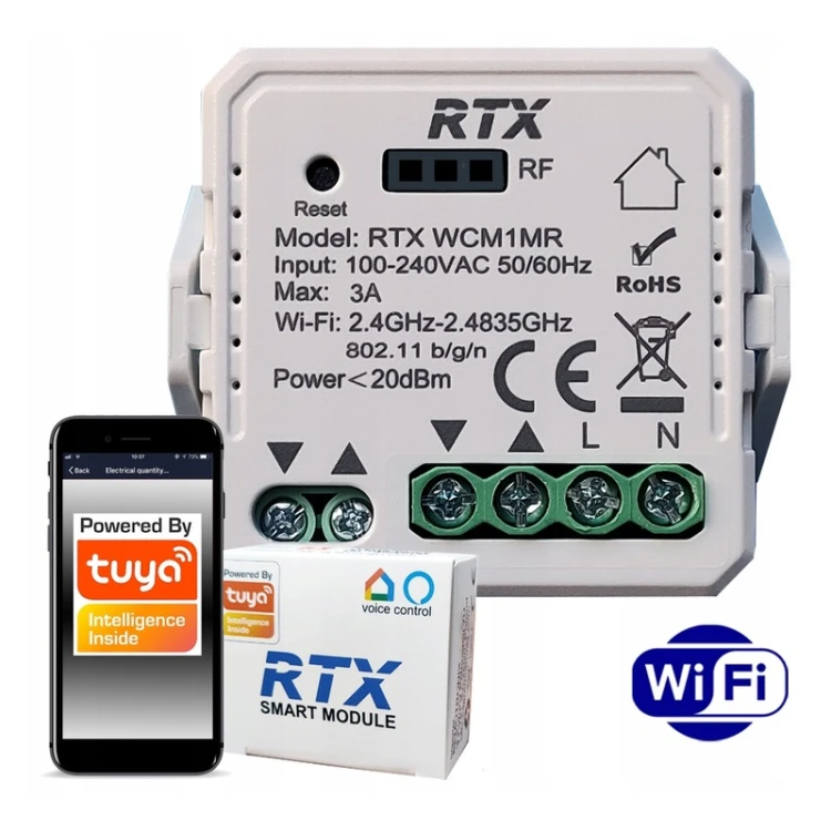 Sterownik rolet RTX TUYA WiFi + RF mini dopuszkowy