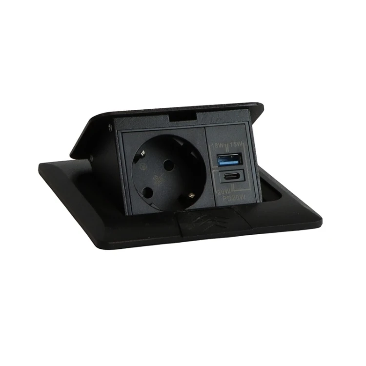 Gniazdo podłogowe FLOOR BOX z USB-C Power Delivery 20W