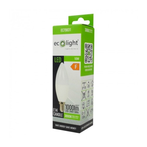 Żarówka LED świeczka E14 C37 10W ciepłe światło