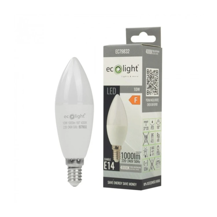 Żarówka LED świeczka E14 C37 10W neutralne światło