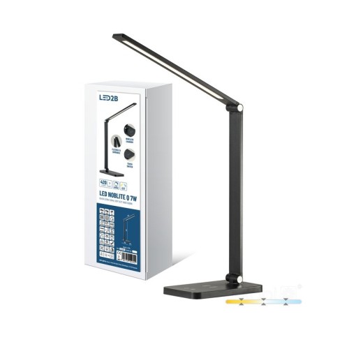 Lampka biurkowa LED NOBLITE Q 7W CCT czarna