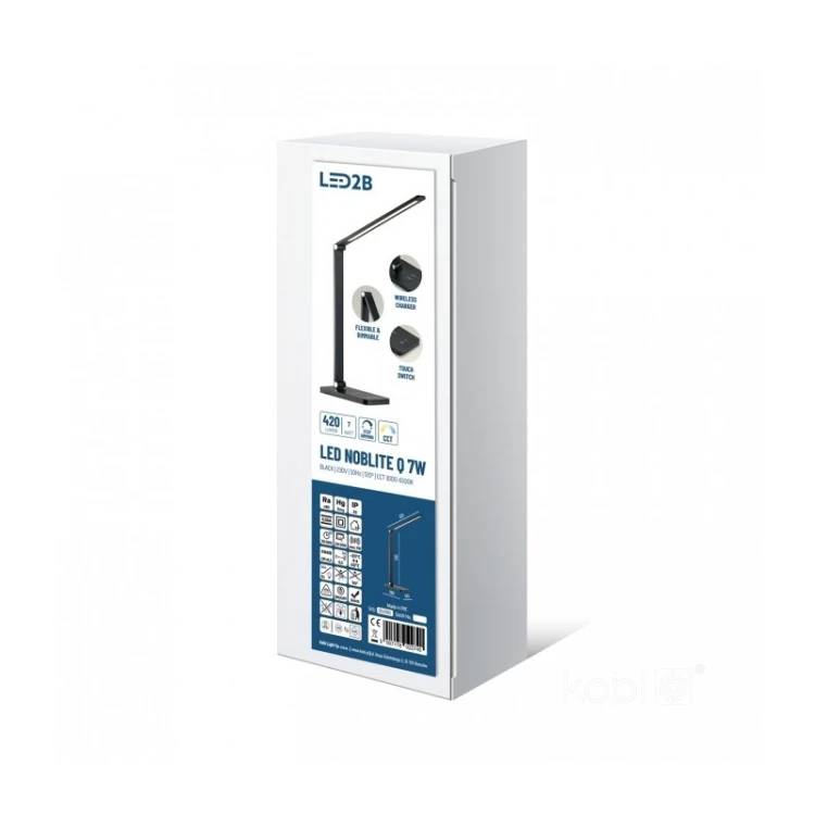 Lampka biurkowa NOBLITE Q LED 7W czarna