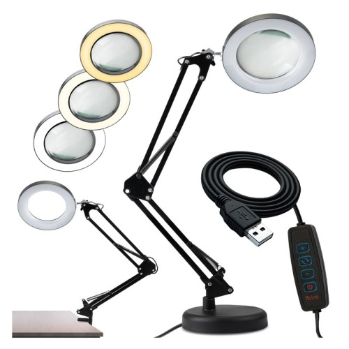 Lampa biurkowa kreślarska LUCA 2 8W CCT czarna