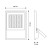 Wymiary naświetlacza LED BRIGHT 150W 4000K IP65