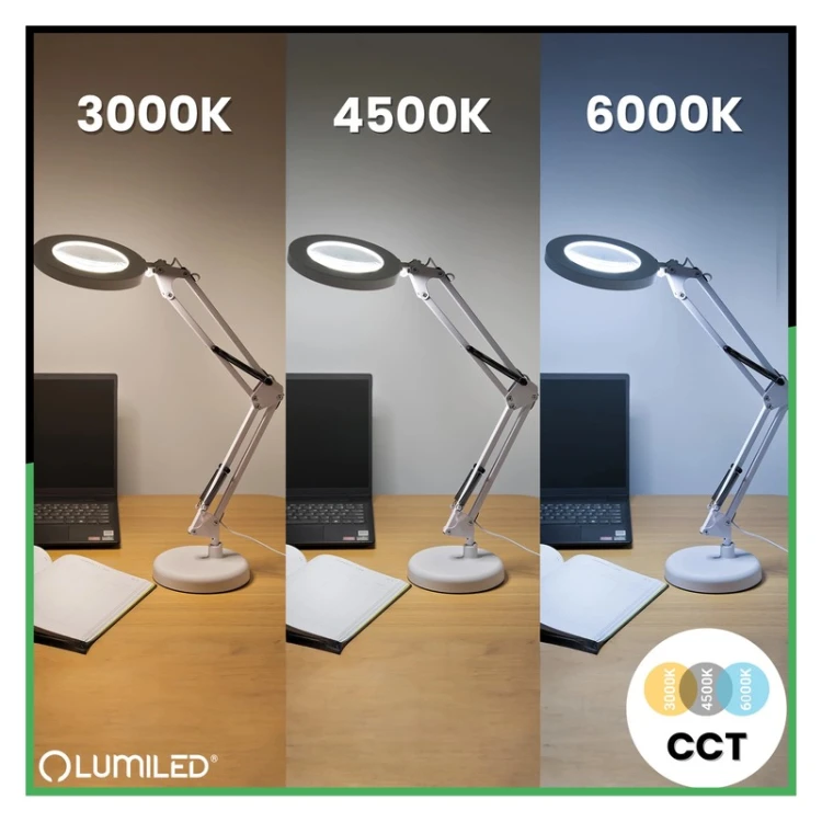 Biała lampa kreślarska LED 8W CCT