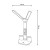 Wymiary lampy biurkowej DALIS 11W CCT z wyświetlaczem