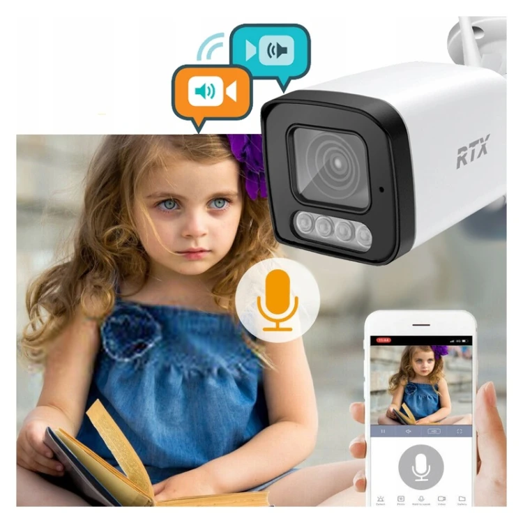 Zewnętrzna kamera IP 5MPx RTX z komunikacją głosową