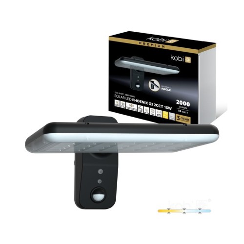 Naświetlacz LED PHOENIX G2 solarny 15W 2CCT 2000 lm IP65